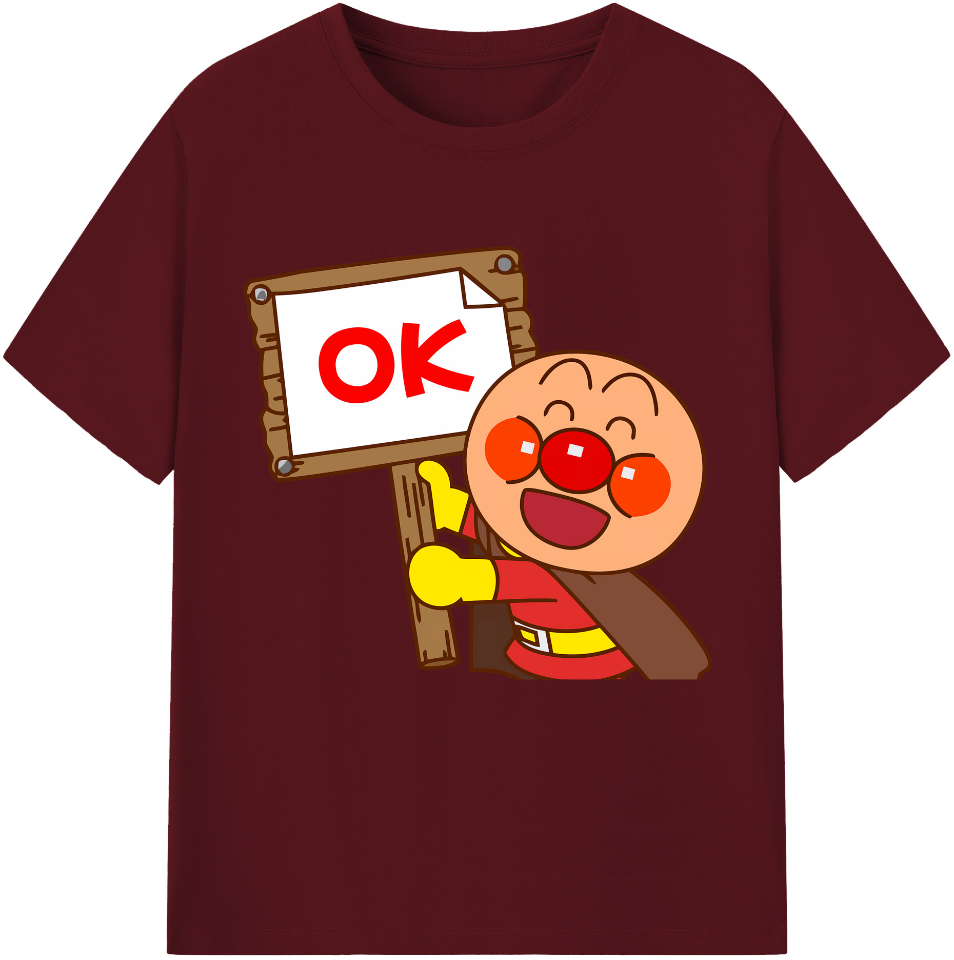 （画像用） アンパンマン Anpanman 綿100％半袖Tシャツ（フロントプリント）
